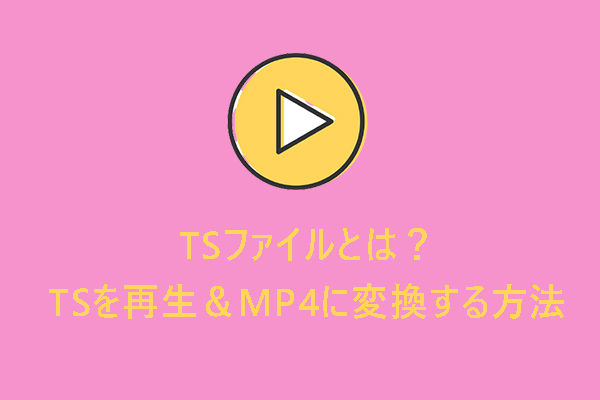 TSファイル：TSファイルとは？TSを再生＆MP4に変換する方法